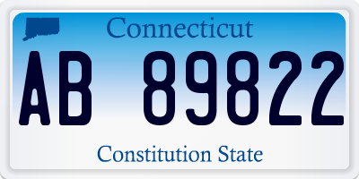 CT license plate AB89822