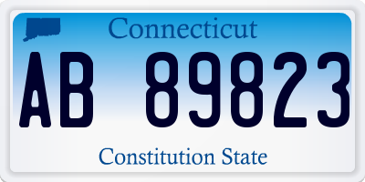 CT license plate AB89823