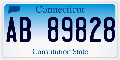 CT license plate AB89828