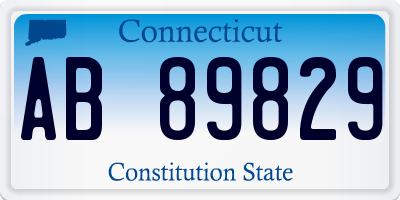 CT license plate AB89829