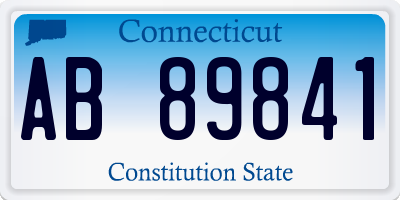 CT license plate AB89841