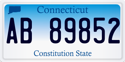 CT license plate AB89852