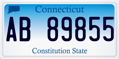 CT license plate AB89855