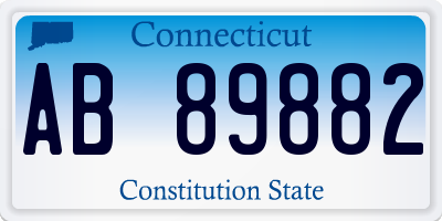 CT license plate AB89882