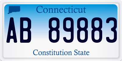 CT license plate AB89883