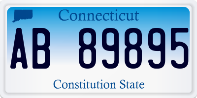 CT license plate AB89895