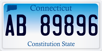 CT license plate AB89896