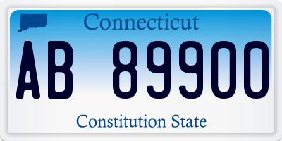 CT license plate AB89900