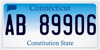 CT license plate AB89906