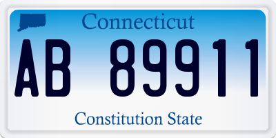 CT license plate AB89911