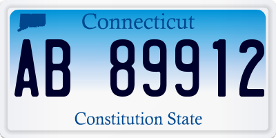 CT license plate AB89912