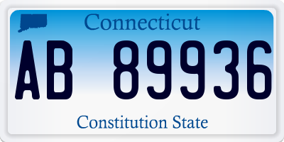 CT license plate AB89936