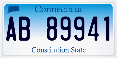 CT license plate AB89941