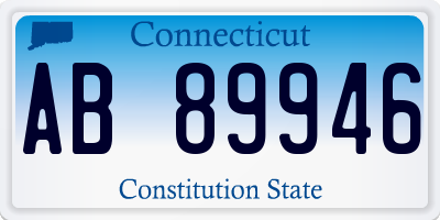 CT license plate AB89946