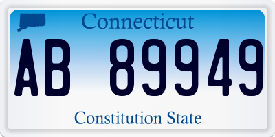 CT license plate AB89949