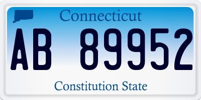 CT license plate AB89952