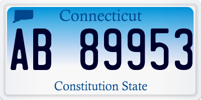 CT license plate AB89953