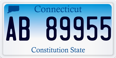 CT license plate AB89955