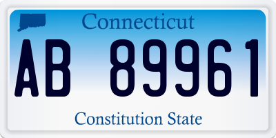 CT license plate AB89961