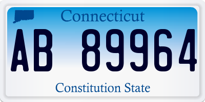 CT license plate AB89964