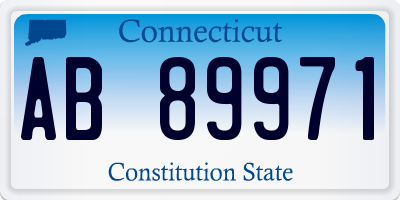CT license plate AB89971