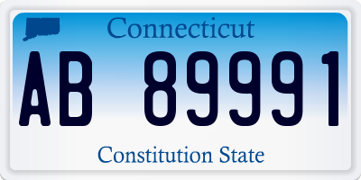 CT license plate AB89991