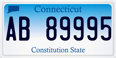 CT license plate AB89995