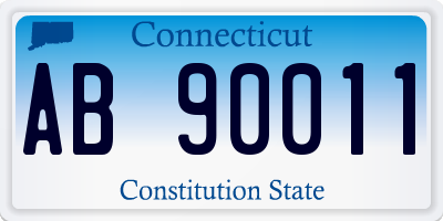 CT license plate AB90011