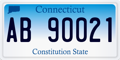 CT license plate AB90021