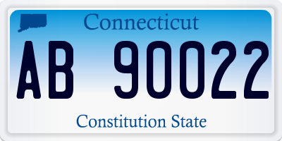 CT license plate AB90022