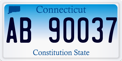 CT license plate AB90037