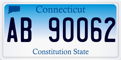 CT license plate AB90062