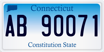 CT license plate AB90071