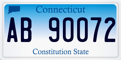 CT license plate AB90072