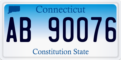 CT license plate AB90076