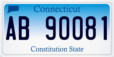 CT license plate AB90081