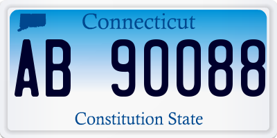 CT license plate AB90088