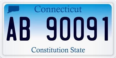 CT license plate AB90091