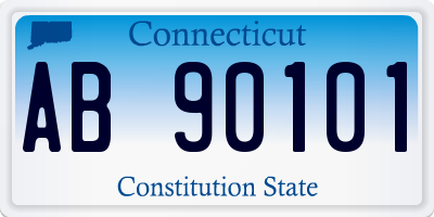 CT license plate AB90101