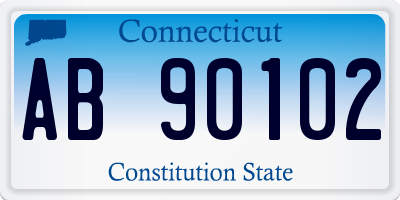 CT license plate AB90102