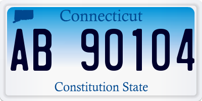 CT license plate AB90104