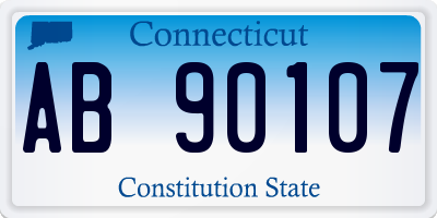 CT license plate AB90107