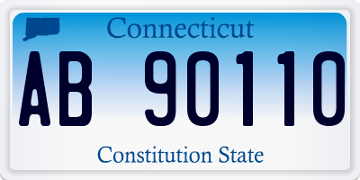 CT license plate AB90110