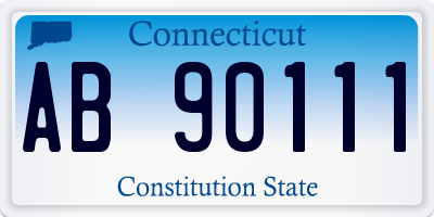 CT license plate AB90111