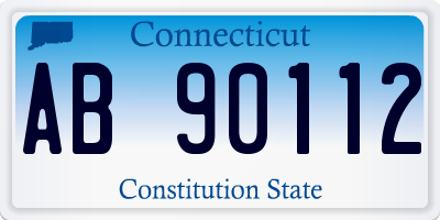 CT license plate AB90112
