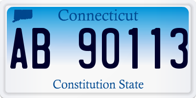 CT license plate AB90113