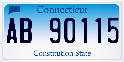 CT license plate AB90115