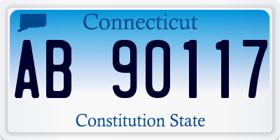 CT license plate AB90117