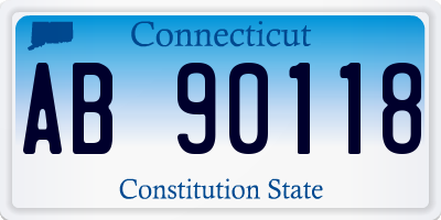 CT license plate AB90118