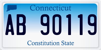 CT license plate AB90119